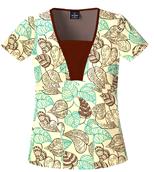 Tribalia Printed burn out top